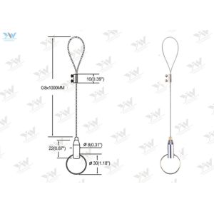 Buy cheap Self Locking Adjustable Cable Hangers / Wire Hanging Display Systems Custom Length from wholesalers