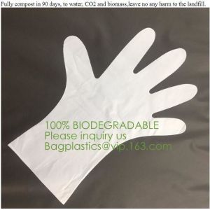 Buy cheap Biodegradable and compostable PLA gloves,OEM cheap biodegradable kitchen disposable gloves with EN13432 BPI OK compost h from wholesalers