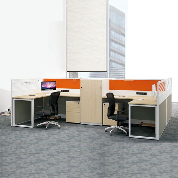 Buy cheap Yellow 4 Person Call Center Cubicle Office Workstation Desks from wholesalers