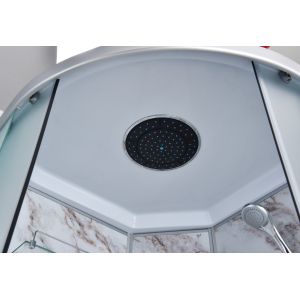 Buy cheap Bathroom White Quadrant Shower Enclosure Aluminum Frame from wholesalers