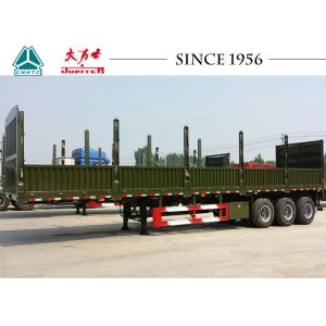 Buy cheap 3 Axle Fence Side Wall Flatbed Trailer With Spring Suspension from wholesalers
