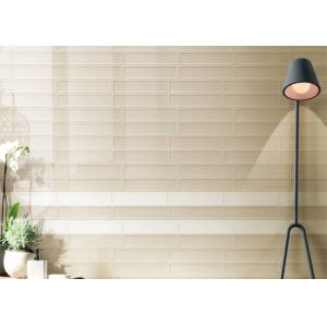 Buy cheap AAA Glazed Ceramic Wall Tiles 75x300mm White Beige Modern from wholesalers