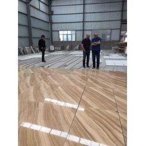 China Golden yellow wooden grain marble natural marble tile and slab on sale