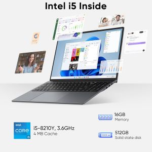 16" Windows Laptop Computer 16GB RAM 512GB SSD MS Office 2024 Intel Core I5