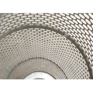 China 2m Height Ss304 Ellipse 30cm Diameter Perforated Metal Pipe on sale