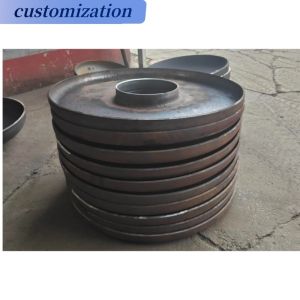 Pressing Carbon Steel Flange Flat Dished Head End for Tanks Complete Certificate