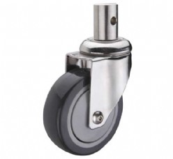 Buy cheap Stainless Steel PU Caster Round stem from wholesalers