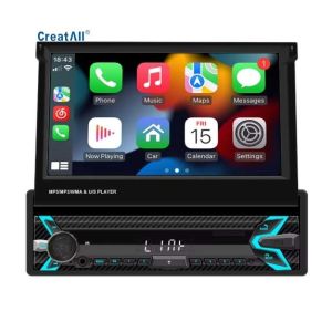 Creatall 7-Inch Single-Cylinder Retractable Screen Car MP5 Player HD BT Reverse