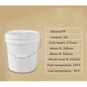1-35L Capacity Customized Logo PP Bucket for Food Grade Plastic Container