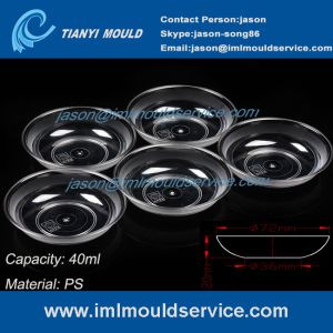 Buy cheap 40ml ps clear disposable plastic dessert plate mould/disposable plastic party product