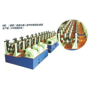 Buy cheap 15M/min 25mm Galvanized Steel Guardrail Roll Forming Machine 380V 7.5Kw Hydraulic Color Customized from wholesalers