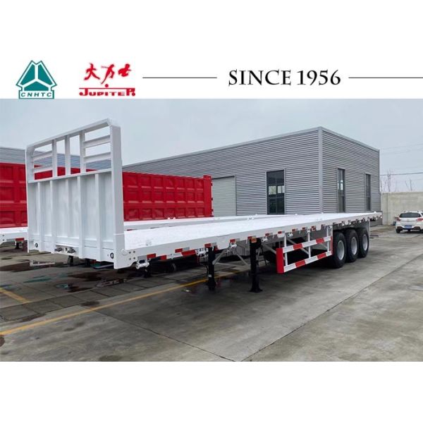 Mechanical Suspension 3 Axle Flatbed Container Trailers