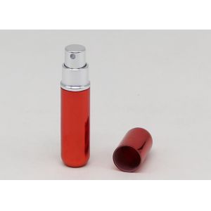 Buy cheap Oval Red Refillable Travel Perfume Spray Bottle Pocket Size Mini Perfume Atomiser from wholesalers
