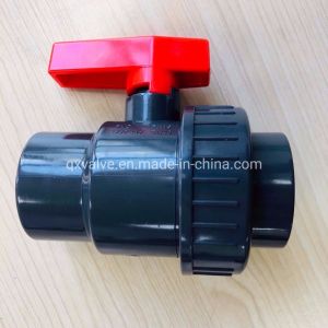 PVC Single Union Ball Valve DIN Pn16 for Normal Temperature and Shutoff Function