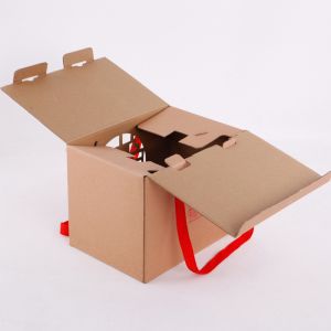Recyclable Cardboard Box Trays For Food With Handle