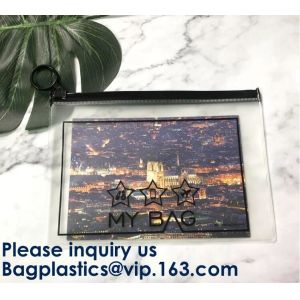 Buy cheap Sinicline Nice Pvc Eva Slider Zipper String Biodegradable T-Shirt Packaging Plastic Bag With Logos Custom Logo Printed from wholesalers