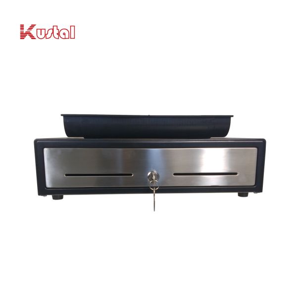Buy cheap Black Classic Metal ABS Pos 12V RJ12 Roller Cash Drawer With Stainless Panel from wholesalers