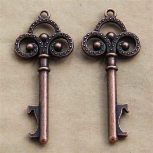 Buy cheap Die Casting Innovative Wedding Favor Antique Key Shape Beer Bottle Opener key Ring, Cheap Promotion Gift product
