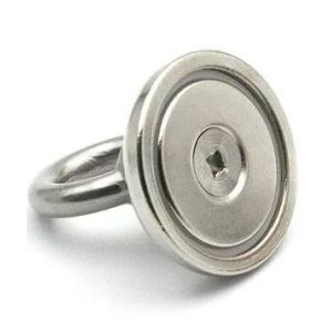 Buy cheap 500 LBS Pulling Force Round Base Neodymium Magnet with Countersunk Hole and Eyebolt from wholesalers