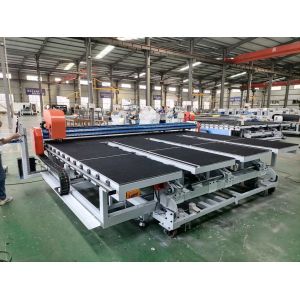One Table CNC Flat Glass Cutter with Horizontal Structure and Grinding Head