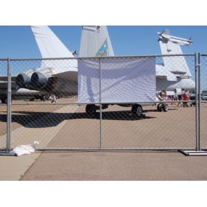 Buy cheap 8ftx12ft 1830mm x 2650mm tubing 1½"(38mm) cross brace temporary chain link fence mesh spacing 2¼"x2¼"(57mmx57mm) from wholesalers