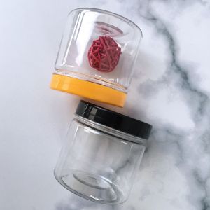 Buy cheap Transparent Plastic Containers Jars With Plastic / Aluminum Lid from wholesalers