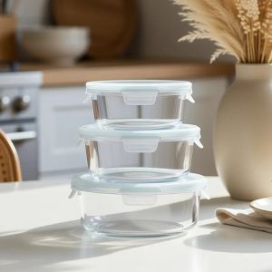 Buy cheap 4-Lock Custom Glass Food Container with Back to School Design and Oven Safe High Borosilicate Glass from wholesalers