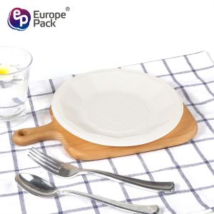 Buy cheap Disposable Biodegradable Corn Starch Snack Cake Plates Eco- friendly Round Trays for Parties Weddings from wholesalers