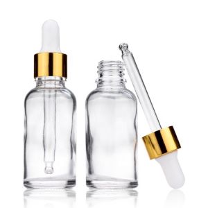 Buy cheap Essential Oil 30ml 1 Oz Clear Glass Dropper Bottles Other Color Customization from wholesalers