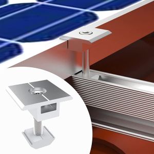 Buy cheap Photovoltaic Mid Clamp For Solar Panels Mounting Weatherproof from wholesalers