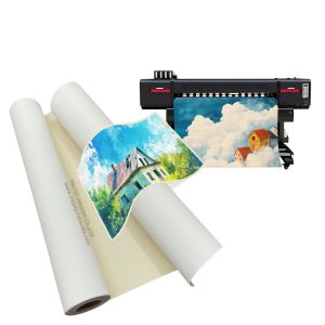 64" Durable Anti-Crack 380g Matte Poly Cotton Canvas Roll For Latex Ink Printing