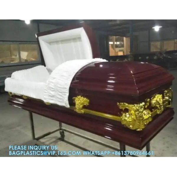 Buy cheap Paper Veneer Casket Solid Wood Caskets Wood Veneer MDF Caskets Cardboard Caskets European Coffins from wholesalers