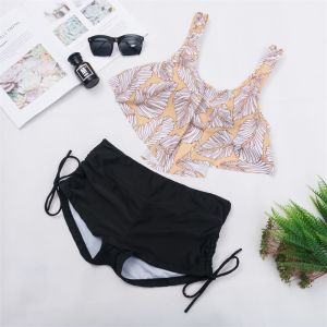 Buy cheap Tiered Layer Tie a Knot Front Top With Low waist Bikini swimsuit high cut from wholesalers