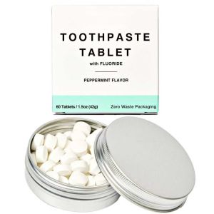 Buy cheap Adults 60 Tablets Chewable Toothpaste Tabs With Fluoride Peppermint Flavor OEM Logo from wholesalers