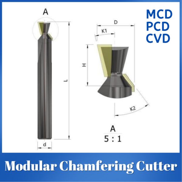 Quality Multi Angle MCD PCD CVD Diamond Tools Modular Chamfering Cutter for sale
