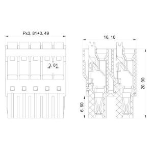 Buy cheap Screwless 3.81mm pitch pluggable spring clamp terminal block HEADER from wholesalers