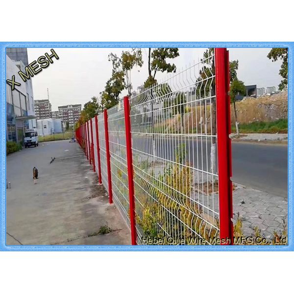 Buy cheap 10 Gauge Triangle Curved Metal Fence 3D Wire Mesh Fence Black PVC Coated SGS Approved from wholesalers