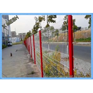 Buy cheap 10 Gauge Triangle Curved Metal Fence 3D Wire Mesh Fence Black PVC Coated SGS Approved from wholesalers