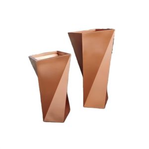 Buy cheap Customized special shaped stainless steel flower pots spiral planter from wholesalers