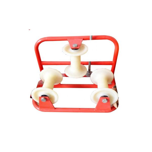 Quality Self Lubrication 10KN Cable Pulling Rollers With Aluminum Nylon Wheel for sale