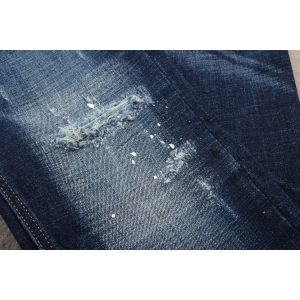 Buy cheap 11.5 oz crosshatch slub denim fabric cotton polyester stretch jeans fabric FOR MAN from wholesalers
