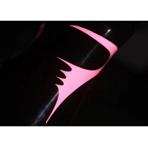 Pink Color Bicycle Frame Decals With Offset Printing Easy Tear And Peel Off