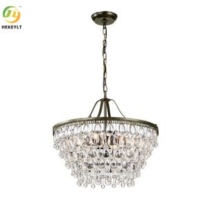 Buy cheap E12 Modern Luxury Clear Tiered Led Chandelier With Crystal Accents from wholesalers