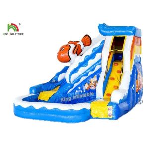 Buy cheap Commercial PVC Tarapulin Blue Mini Inflatable Water Slide With 2 Years Warranty from wholesalers