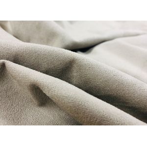110GSM Microsuede Upholstery Fabric / Recycled Pet Fabric Eco Friendly Oyster