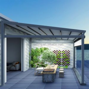 Buy cheap Modern Sleek Aluminum Frame Shade Sail-Durable Material & Professional Design Waterproof Extendable Backyard Cover from wholesalers
