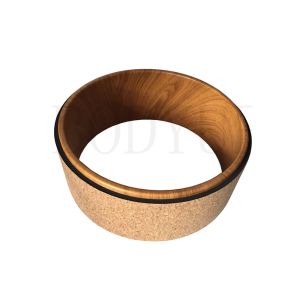 OEM Wooden Cork Yoga Wheel For Beginners 32x32x13CM CE Certificated