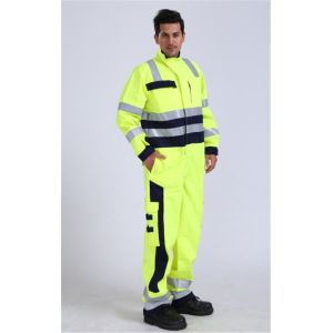 Hi Vis Light Weight Anti Static Flame Retardant Overalls