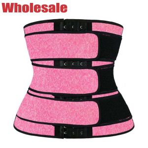 Buy cheap Pink Black Nylon Neoprene 4XL 5XL 3 Hook Waist Trainer With 3 Belts from wholesalers