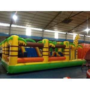 Buy cheap 8x5m Inflatable Castle Bouncer Amusement Cartoon Theme Park from wholesalers